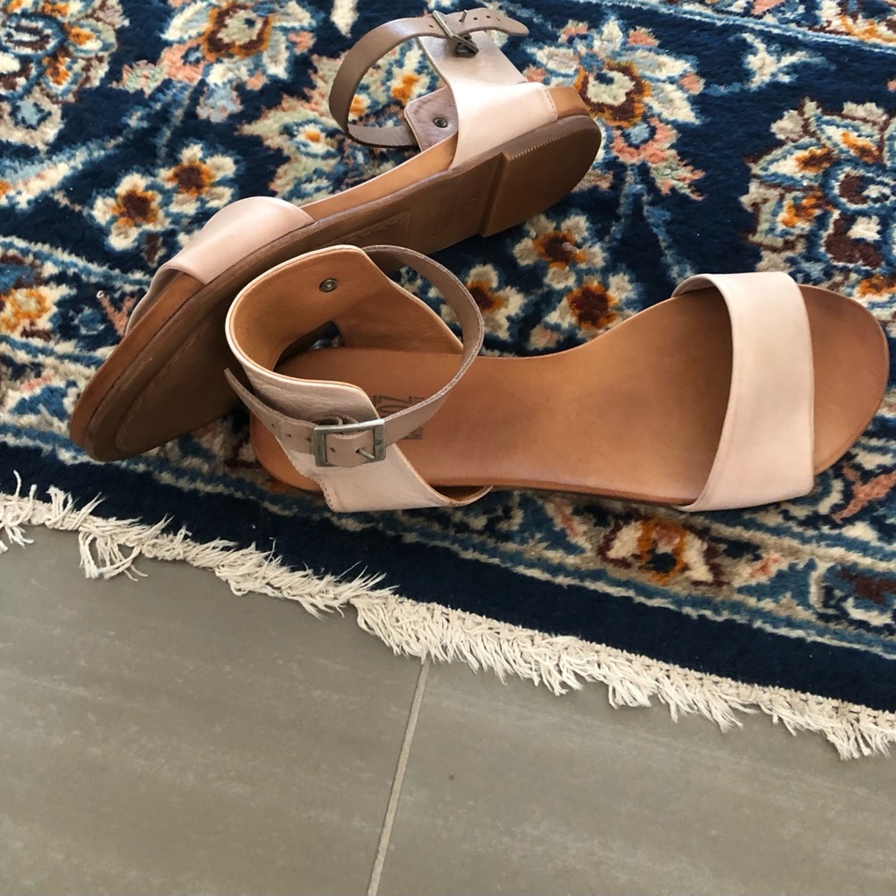 Miz Mooz Alanis Rose/Taupe flat sandals Size 10 - Picture 4 of 4